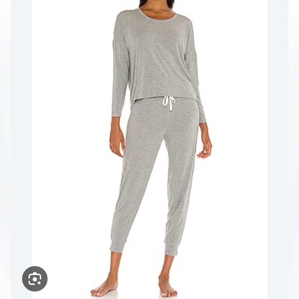 UGG Gray Birgit Pajama Set Soft Knit Sleepwear